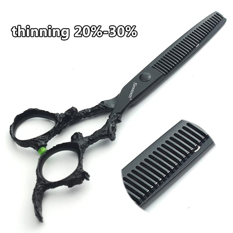 7/7.5/8/9 inch Professional Hairdressing Scissors Barber (7 inch—B) (6-in Thinning Scissors)