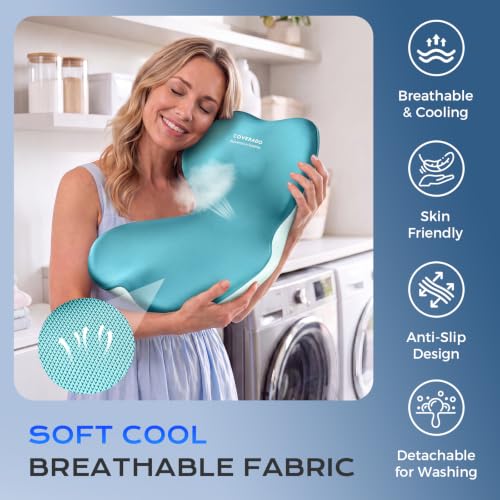 Car Seat Cushion and Lumbar Support Pillow One Piece (Green-a / 1 Piece)