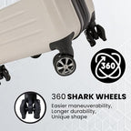 Rails Expandable Hardside Upright Suitcase with 360° Spinner Wheels (Oatmeal / Large Checked)