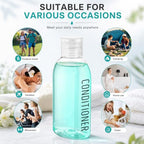 Travel Bottles for Toiletries 5 PCS 3.4oz Plastic Bottles with Clear Bag (Clear with bag)