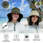 Cooling Sun Hat for Men Women UPF50+ Wide Brim Fishing Hat with Neck Flap Adjustable Foldable Bucket Hat for Hiking Off (Off-white)