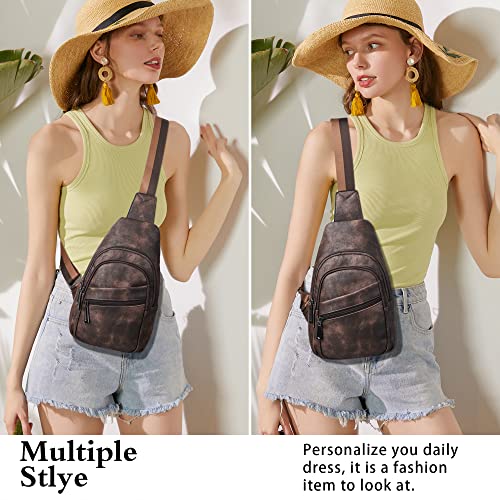 Sling Bag Crossbody Bags (Coffee)