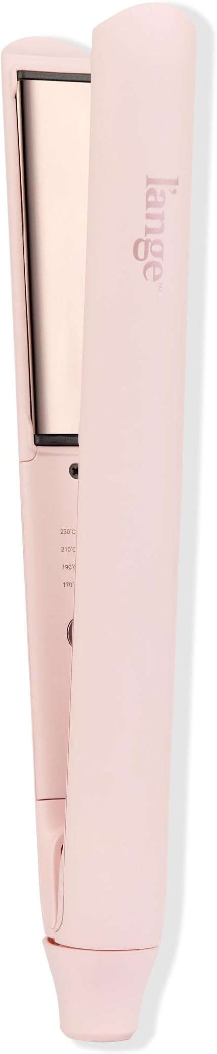 L'ANGE HAIR Straight Forward Titanium Flat Iron – 1” Floating Plates | Dual Voltage | 360° Swivel Cord | Auto Shut-Off | Safety Cool Tips | Ideal for Straightening, Curling, and Waving (Blush)