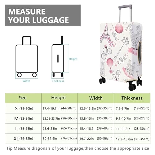 Travel Luggage Cover Suitcase Protector Fits 18 (Travel-2 / S(18-20in))
