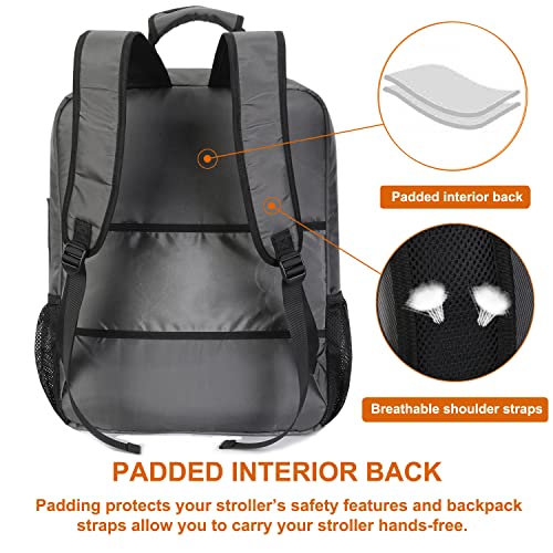 Stroller Travel Bag Compatible with GB Pockit and GB Pockit Air Plus All Terrain (Medium / Grey)