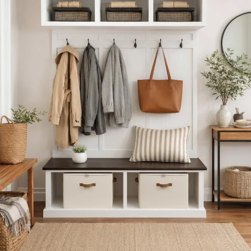 16 Pair Shoe Organizer for Closet (Beige / Medium)