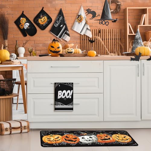 10 Pcs Halloween Kitchen Decor Accessories Set Gothic Pumpkin (Classic Color / Halloween Style)