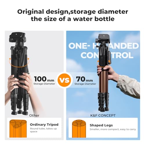 75" Aluminum Camera Tripod (Bronze Gold)