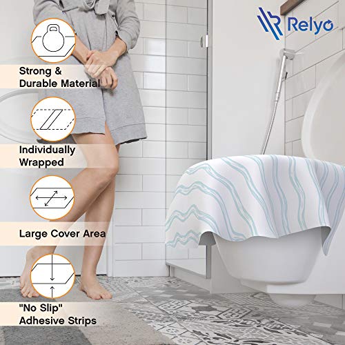 Disposable Toilet Seat Cover for Travel (Waves / 20 Count (Pack of 1))