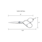 Cricket S2 Elite Series Shears 500 Professional Hair Cutting Scissors - 5-Inch Barber & Stylist Hair Scissors with Convex Edge Blades, Durable Swedish Steel, Leaf Spring Tension, Hand-Polished Finish