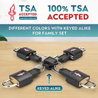 TSA Luggage Locks 8 (Black 8 packs)
