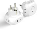 Ceptics European Schuko Travel Plug Adapter Germany France Adapter Charger 4 by Ceptics