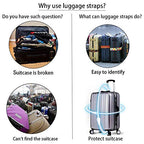 Luggage Straps for Suitcases Adjustable Travel Belt (Multicolored honeycomb)