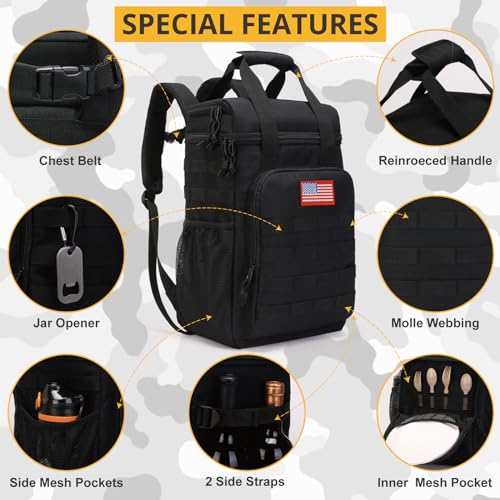 Tactical Backpack Cooler (Black)