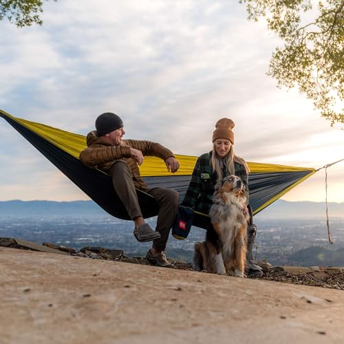 Double Deluxe Hammock (Olive Green/Khaki)
