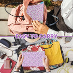 12 Pieces Makeup Bags for Women (12pcs Purple M)