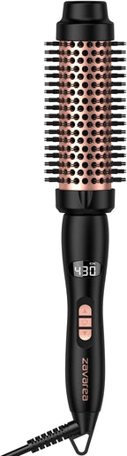 Thermal Round Brush, 1.5 inch Blowout Brush with Ceramic Barrel & Negative Ions Tech Makes Hair Smoother Get Natural Curls, Heated Styler Tool for All Hair Type, Dual Voltage