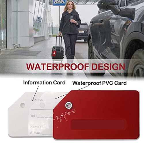 Luggage Tags for Suitcases (Red)