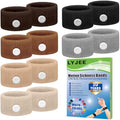 Motion Sickness Bracelets Anti Nausea Wristbands for Adult and Kids (Black/Brown/Coffee Brown/Light Brown/Camel / 6 Pair (Pack of 1))