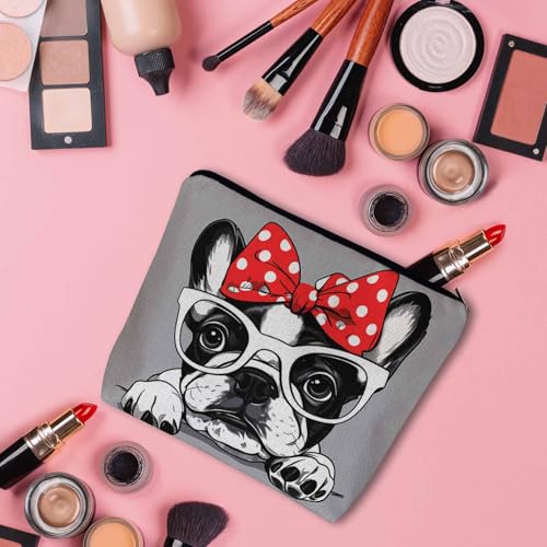 Makeup Bag French Bulldog Makeup Bags For Purse Pouch (9 x 7.1 inch / French Bulldog)