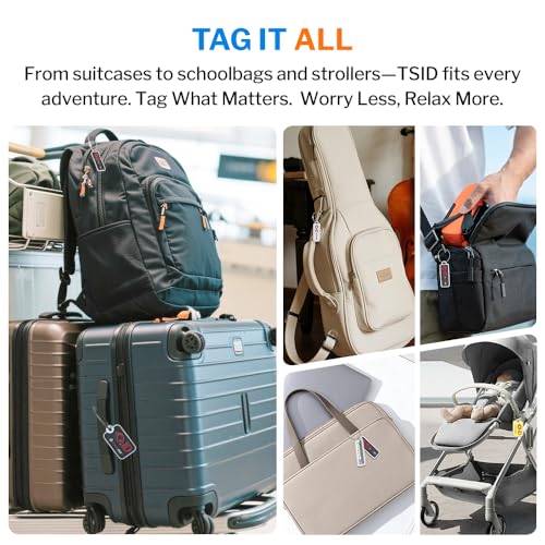 Smart Lost and Found Luggage Tags (Black 2 Pk)