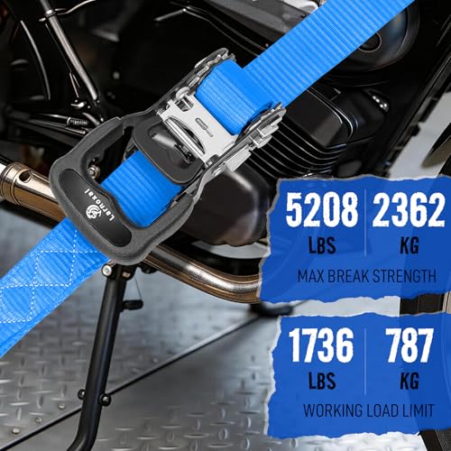 Ratchet Straps 4 Pack (Blue / 15 ft)