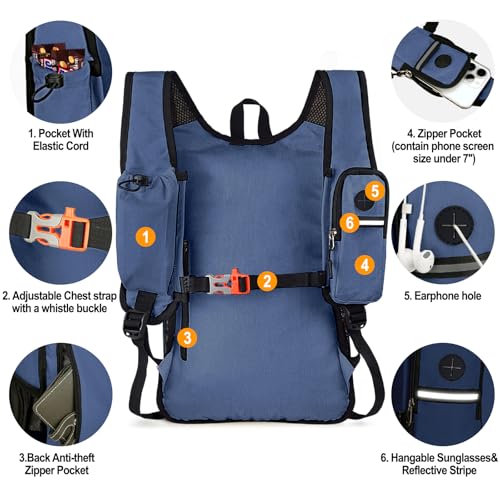 20L Small Hiking Backpack for Women Men (Dark Blue / 20L)