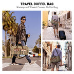 Waxed Canvas Duffle Bag (Vintage Grey / X Large-60L Duffle Bag)