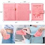 Passport Holder for Travel Essentials (Bright Pink / Magnetic Clasp)