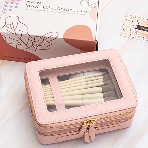 XL Clear Makeup Organizer (Pink / Dual Layer Large)