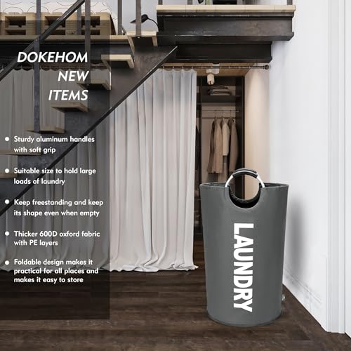 90L Large Laundry Basket Bag (Dark Grey / 90L)