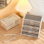 5 Drawerss Necklace Organizer Box (Grey-5 layer necklace)