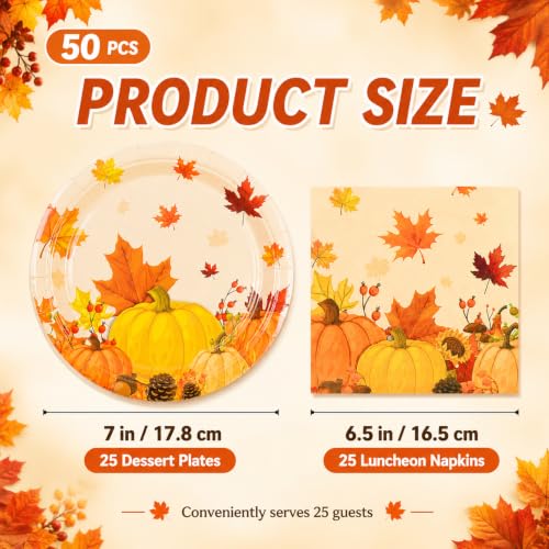 Fall Maple Leaves Paper Plates and Napkins (fall leaves)