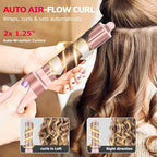 5-in-1 Hot Air Styler Wrap for Fast Drying and Auto-Wrap Curling (Pastel Pink)