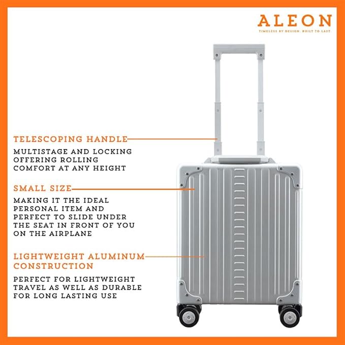 Aleon 16” Aluminum Vertical Underseat Carry-On Luggage - Image 2