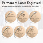 Customized Stainless Steel Luggage Tags (Elegant Circle-rose Gold)