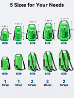 Dry Bag Waterproof Backpack with Phone Case (Green / 20L)