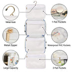 Toiletry bag for Women Hanging Travel Toiletry Bag for Toiletries Polka Dots Pattern Toilery Organizer with Hanging Hook Ideal for Full Sized Toiletries and Cosmetics (Polka dot)