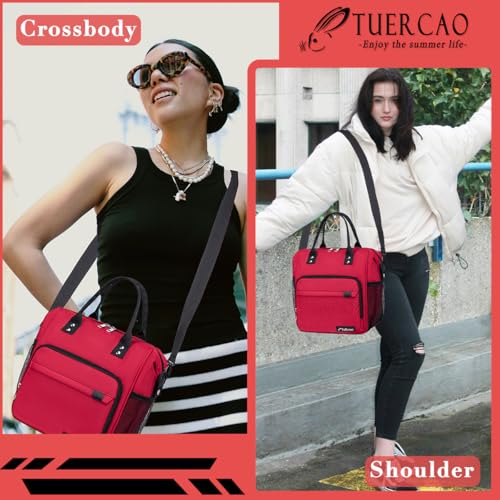 Red Lunch Box for Women for Work Insulated Lunch Bag for Female Adult (Large / A12: Red)