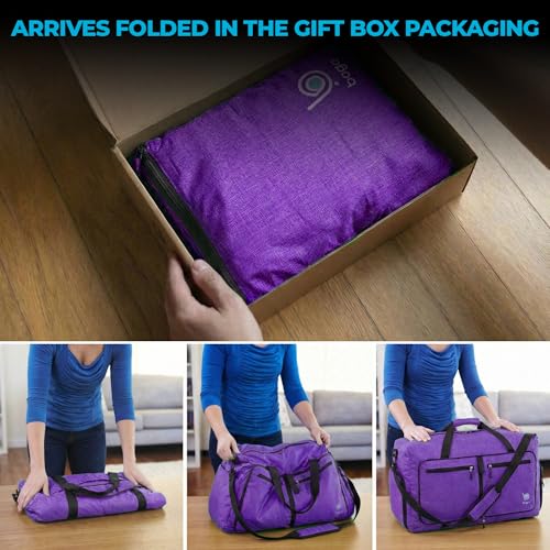 Medium Duffle Bag for Travel Women & Men. Durable Lightweight Foldable Travel Duffel Bags For Traveling Women. 40L Duffle Bags a Reliable Weekender duffel or Overnight Bag With Shoe Compartment