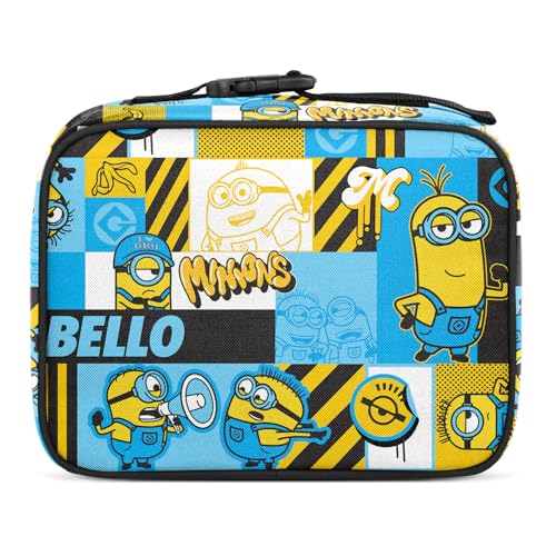 Minions Kids Lunch Box & Insulated Lunch Bag for School (Regular / Minions: Bello)
