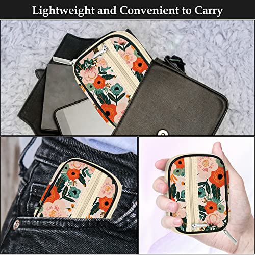 Weekly Travel Pill Organizer Cute Pill Case with 7 Day Pill Box (1 Case + 1 Box / A. Bloom 01)