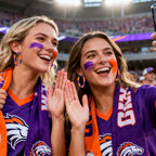 Game Day Earrings Football Baseball Earrings for Women Sports Team Heishi Hoop Earring Football Accessories Outfits Cheer Mom Essentials Fall Sports Must Haves Cheer Gifts (Orange Purple)