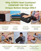 Inflatable Seat Cushion (XL - 2 Pack Grey)