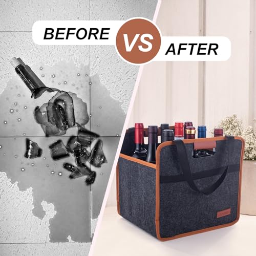 9 Bottle Wine Carrier Tote Bag (9 Bottle)