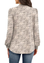 Boho Tops for Women Old Money Clothes Long Sleeve Blouses for Women Dressy Casual Womens Clothing Early Plus Size Fall Fashion 2026 Outfits Fall Clothes Beige Black XL (03 - Beige Black / X-Large)
