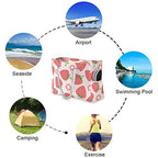 Large Beach Bags Totes Canvas Tote Shoulder Bag Soft Wave Water Resistant Bags for Gym Travel Daily Ocean (Strawberry)