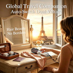 2.3 Inch Auto Dual Voltage Hair Dryer Brush Cool Shot (Matte Silver)