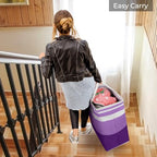 2 Pack Laundry Baskets (100L / Purple)