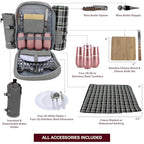Picnic Backpack for 2 (2 Person / Gray)